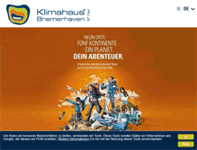 Tablet Screenshot of klimahaus-bremerhaven.de